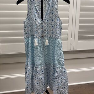 J. Crew Floral Blue and White Coverup